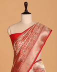 Red Brocade Saree in Silk