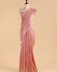 Light Pink Brocade Saree In Silk