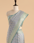 Sky Blue Patola Pallu Saree in Silk