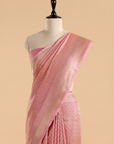 Light Pink Brocade Saree In Silk