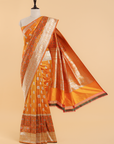 Short Gold Patola Saree in Silk