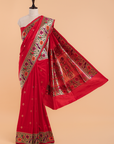 Red Paithani Saree in Silk