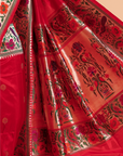 Red Paithani Saree in Silk