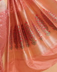 Peach Paithani Pallu Saree in Silk