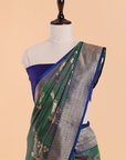 Green Lehariya Saree in Silk