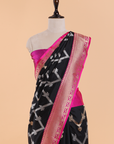 Black Lehariya Saree in Silk