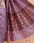 Mauve Butti Saree in Silk