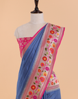 Navy Blue Paithani Saree in Silk