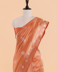 Rust Brocade Saree In Silk