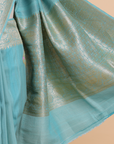 Firozi Butta Saree in Georgette Tussar