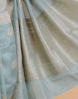 Firozi Butta Saree in Georgette Tussar