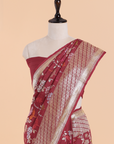 Burgundy Butta Saree in Georgette Tussar