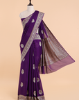 Purple Butta Saree In Georgette