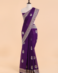 Purple Butta Saree In Georgette