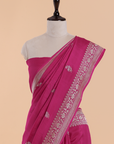 Rani Pink Butta Saree in Muslin Silk