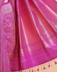 Magenta Pink Brocade Saree In Silk