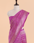 Magenta Pink Brocade Saree In Silk