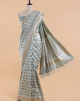 Jade Green Jaal Saree in Silk