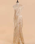 Off White Jaal Saree in Silk