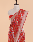 Red Jaal Saree in Silk