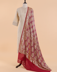 Magenta Pink Jaal Bandhani Dupatta in Georgette