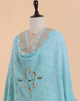 Firozi Plain Bandhani Dupatta in Georgette