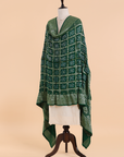 Green Gharchola Bandhani Dupatta in Georgette