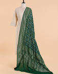 Green Gharchola Bandhani Dupatta in Georgette
