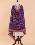 Purple Jaal Dupatta in Silk
