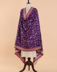 Purple Jaal Dupatta in Silk