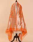 Orange Jaal Dupatta in Silk
