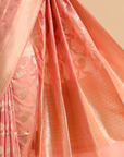 Gajar Pink Jaal Saree in Silk