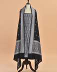 Black Brocade Dress in Silk