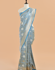 Cobalt Blue Brocade Saree in Silk