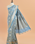 Cobalt Blue Brocade Silk Saree