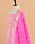 Gajar Pink Brocade Dress in Silk