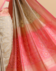 Grey Patola Pallu Saree in Silk