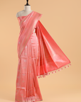 Pink Brocade Saree In Silk