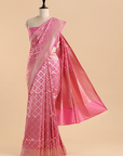 Pink Jaal Saree in Silk