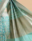 Firozi Jaal Saree in Silk