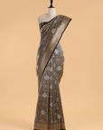 Wine Brocade Saree In Silk