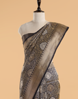 Wine Brocade Saree In Silk