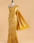 Yellow Brocade Saree In Silk