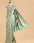 Firozi Brocade Saree in Silk