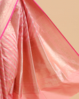 Light Pink Lehariya Saree in Silk