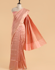 Light Pink Brocade Saree in Silk