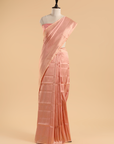 Light Pink Brocade Saree in Silk