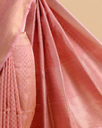 Light Pink Brocade Saree In Silk