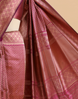 Magenta Pink Brocade Saree In Silk