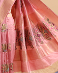 Light Pink Butta Saree in Silk